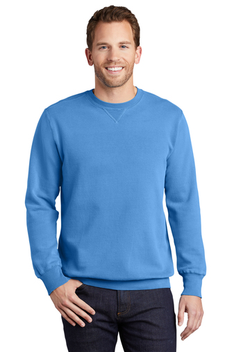 Port & Company Adult Unisex 8.6-ounce, 80/20 Cotton Poly Beach Wash™ Garment-Dyed Crewneck Sweatshirt